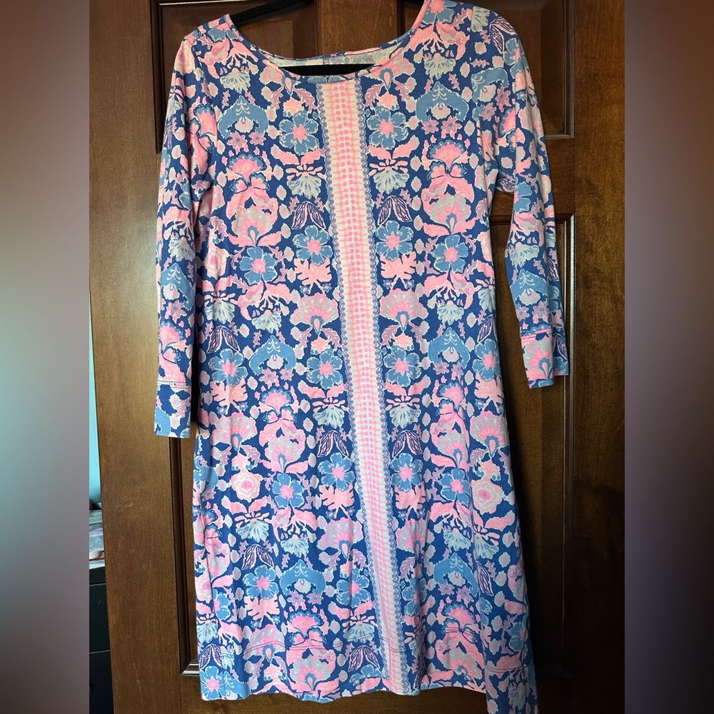 Lilly Pulitzer Bright Pink and Blue Floral Dress